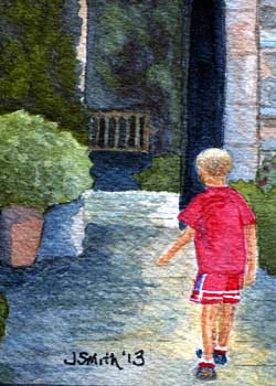 "Exploring Olbrich" by Judi Smith, Fitchburg WI - Watercolor